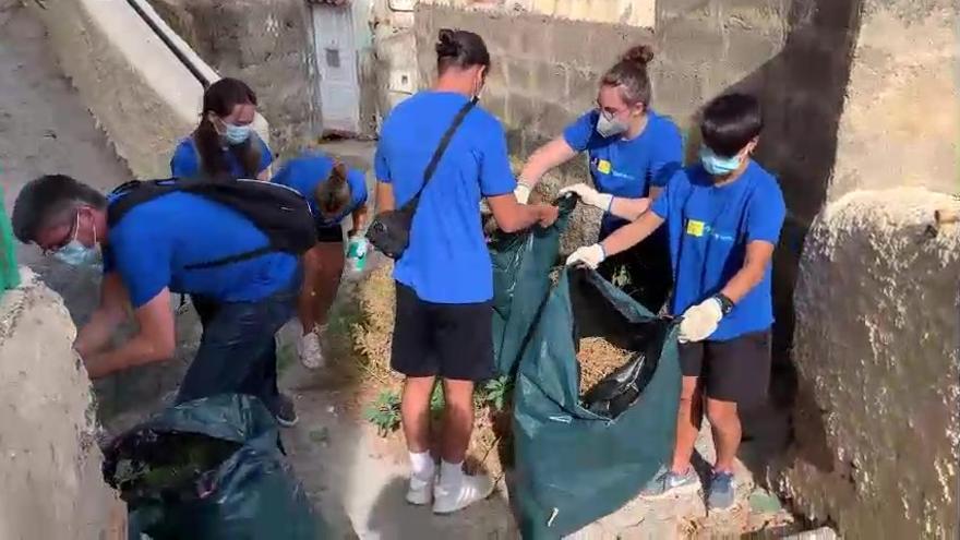 Alumnos de la ULPGC limpian el risco de San Nicolás