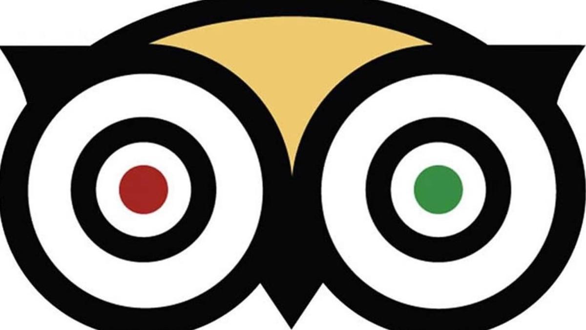 El logo de TripAdvisor, la principal web de opiniones sobre restaurantes y alojamientos.