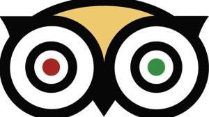 El logo de TripAdvisor, la principal web mundial de opiniones sobre restaurantes y alojamientos.