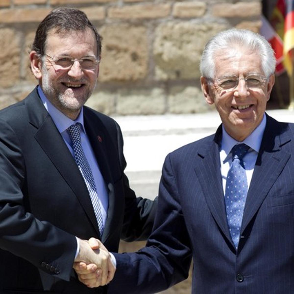 Rajoy i Monti, divendres passat a Roma. Rajoy i Monti, divendres passat a Roma.