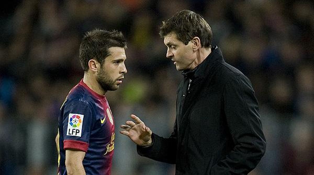 L’entrenador blaugrana elogia els seus jugadors desprésdel partit contra el Saragossa.