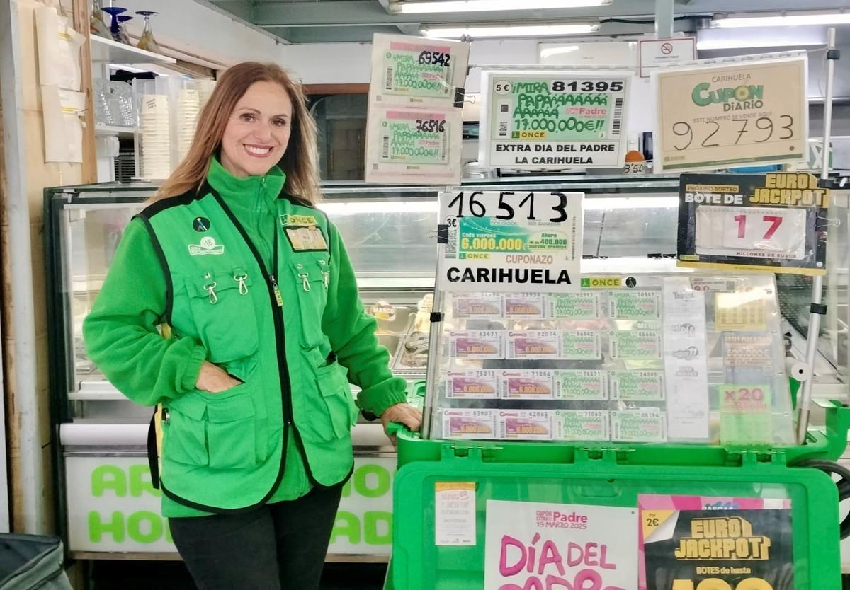 Ana Castillo, vendedora de la ONCE en Torremolinos.