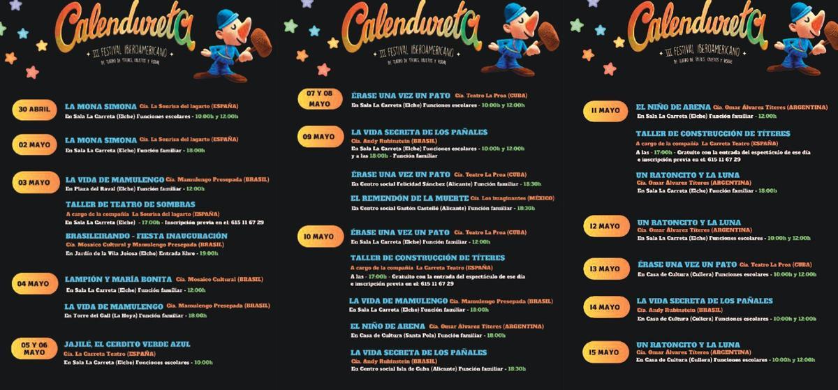 Programa completo con los actos previstos en el Festival de Títeres