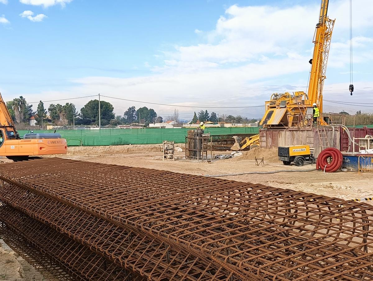 Las obras del tanque de tormentas de Las Torres de Cotillas avanzan para reducir inundaciones