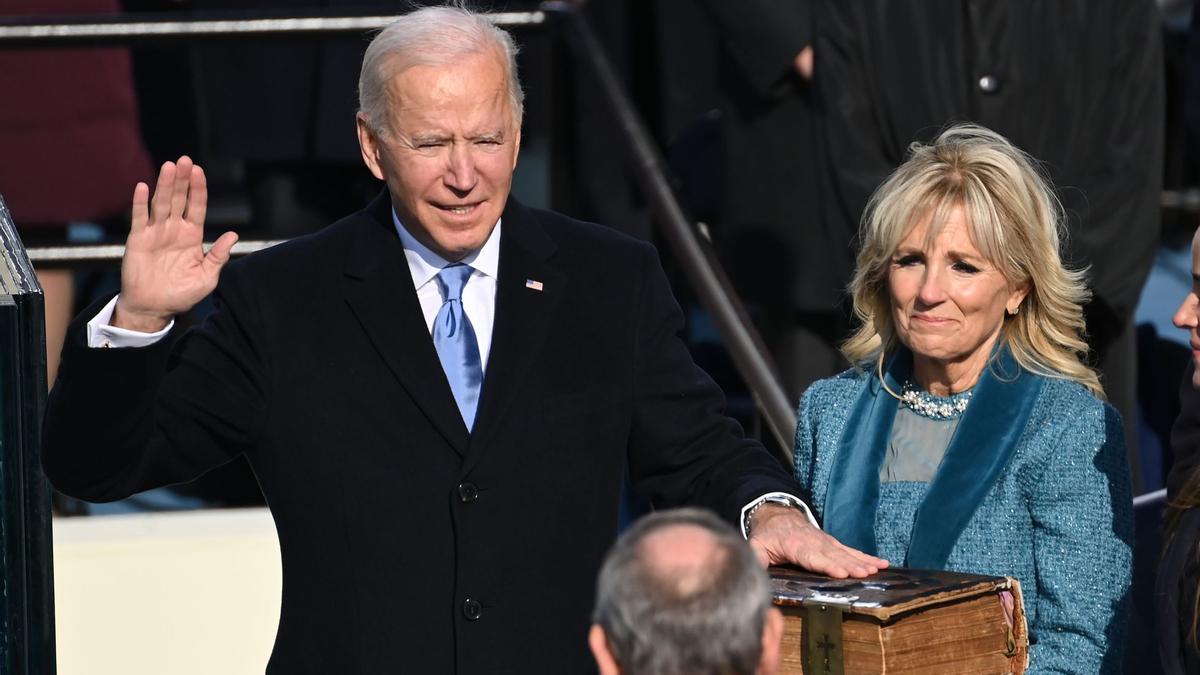 20/1/2021. Joe Biden jura su cargo en el acto de investidura como presidente de EEUU. El demócrata ganó al republicano Donald Trump las elecciones del 3 de noviembre de 2020.