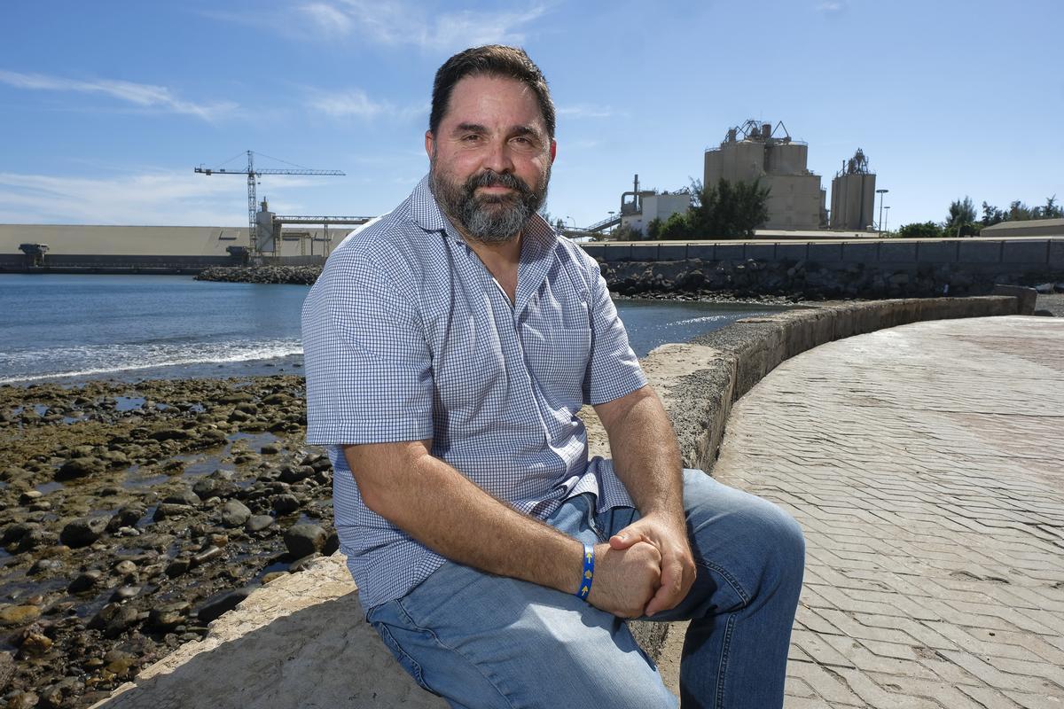 Diego Urda, portavoz del comité de empresa de la cementera de El Pajar.