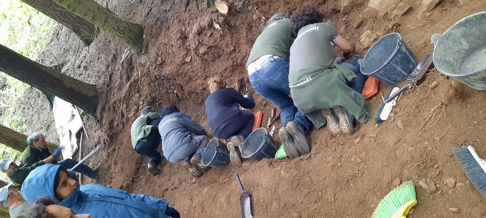 Los trabajos, durante la primera jornada.