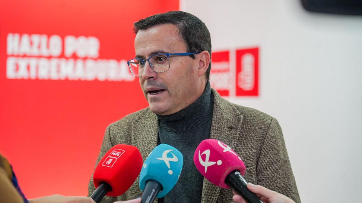 El candidato socialista a la Presidencia de la Junta de Extremadura, Miguel Ángel Gallardo.