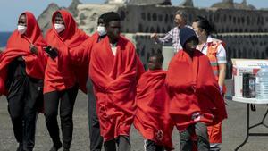 Llegada de migrantes a Lanzarote.