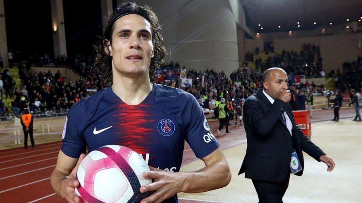 Cavani se marchó de Mónaco con tres goles y un balón