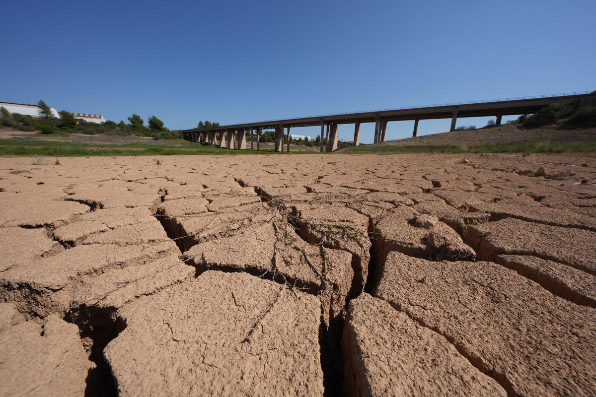 El embalse de María Cristina a principios de agosto, en una imagen que dista mucho de la actualidad.