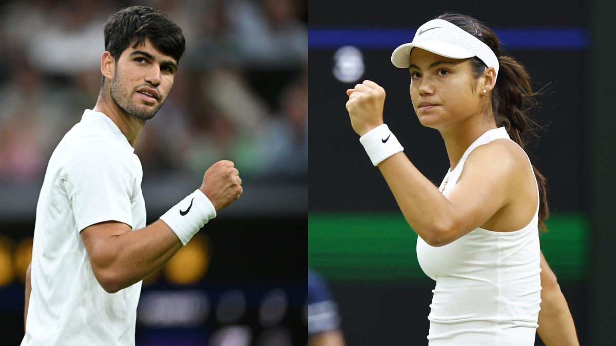 Alcaraz y Raducanu, de blanco Wimbledon