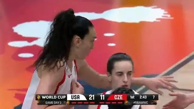 Breanna Stewart, en su espectacular partido contra la República Checa con Estados Unidos.