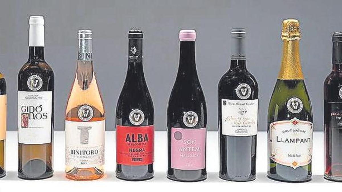 Algunos de los vinos premiados en el certamen