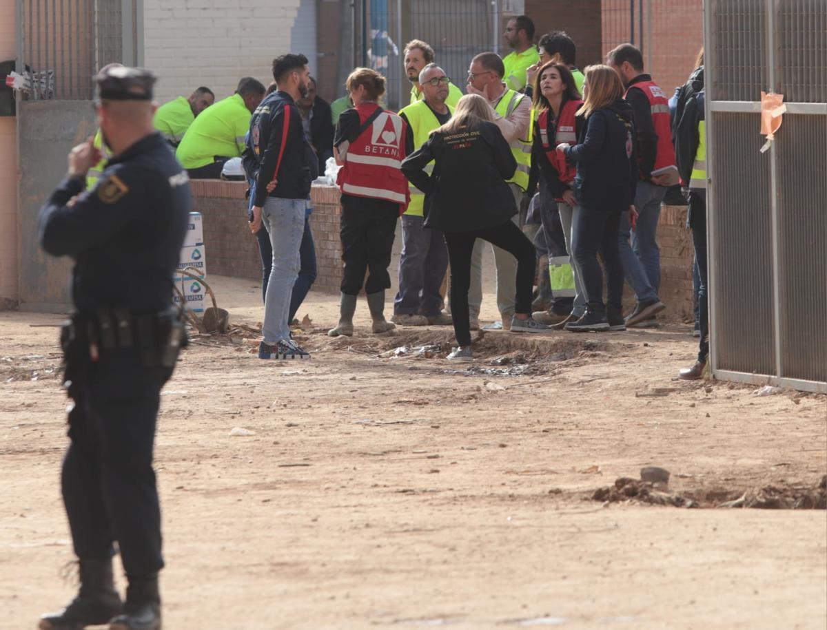 Pilar Bernabé, en el colegio de Massanassa.