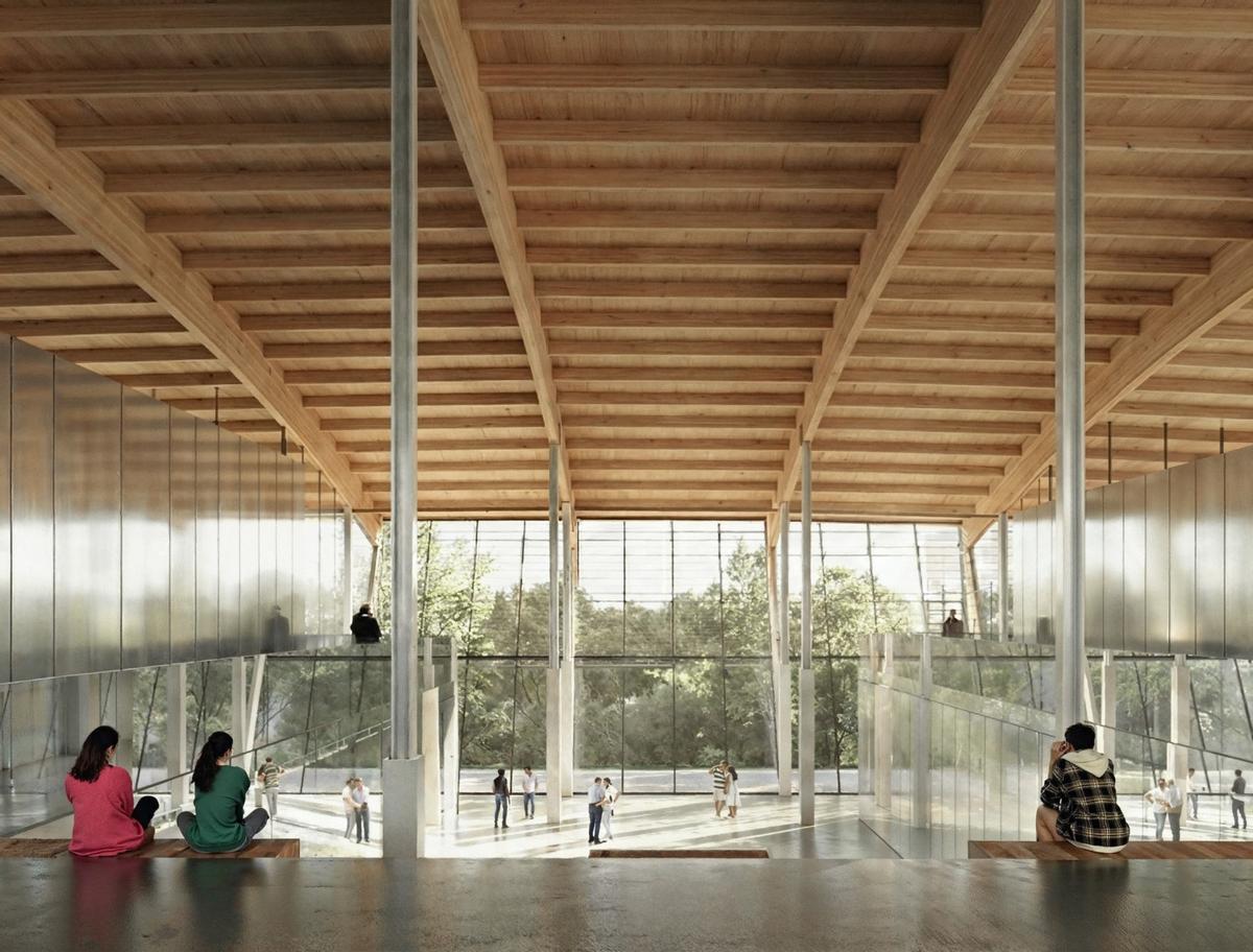 Aspecto interior de la futura Casa de las Artes de Oviedo.