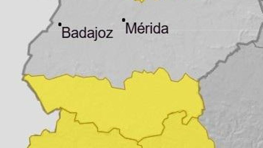 La lluvia pone en alerta amarilla el sur de Badajoz