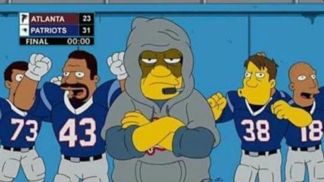 Escena de 'Los Simpsons ' sobre la 'Super Bowl'