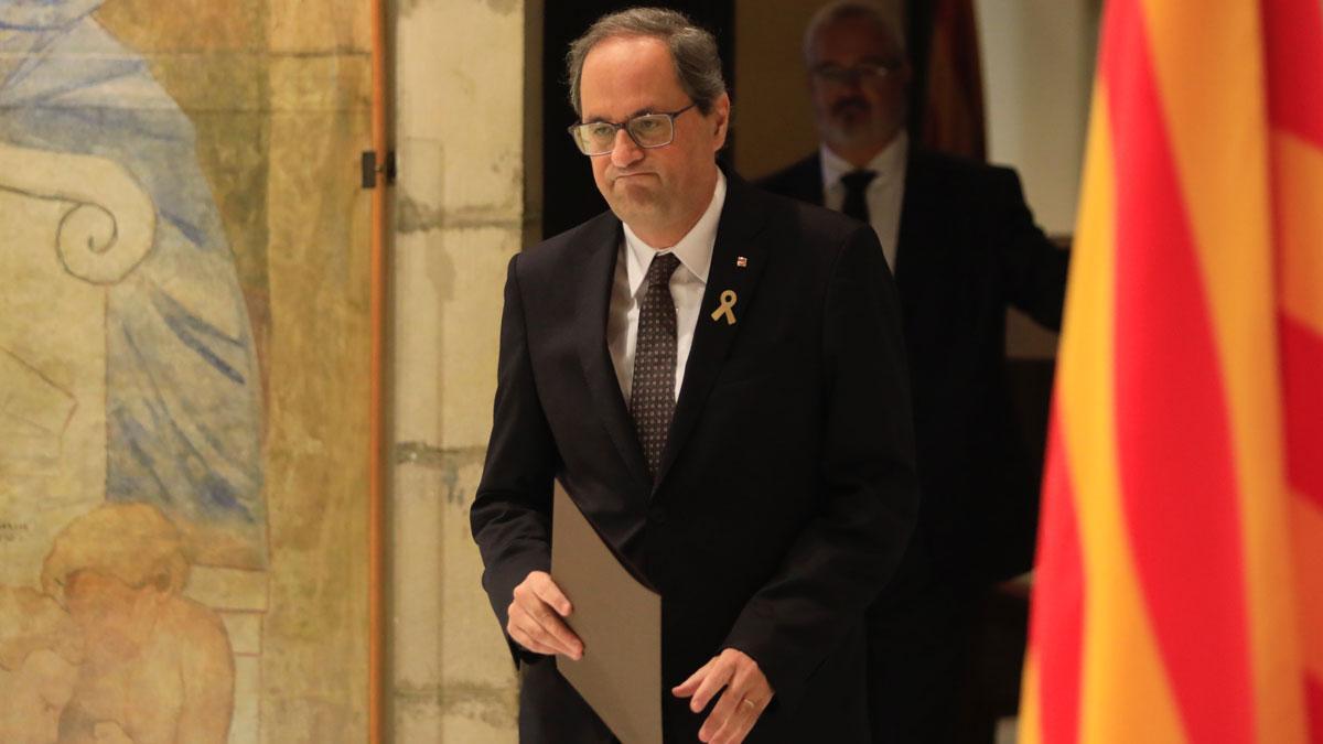 Declaraciones del president de la Generalitat, Quim Torra.