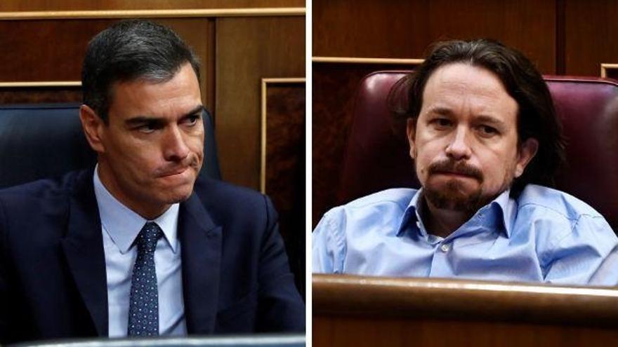 Pedro Sánchez y Pablo Iglesias.