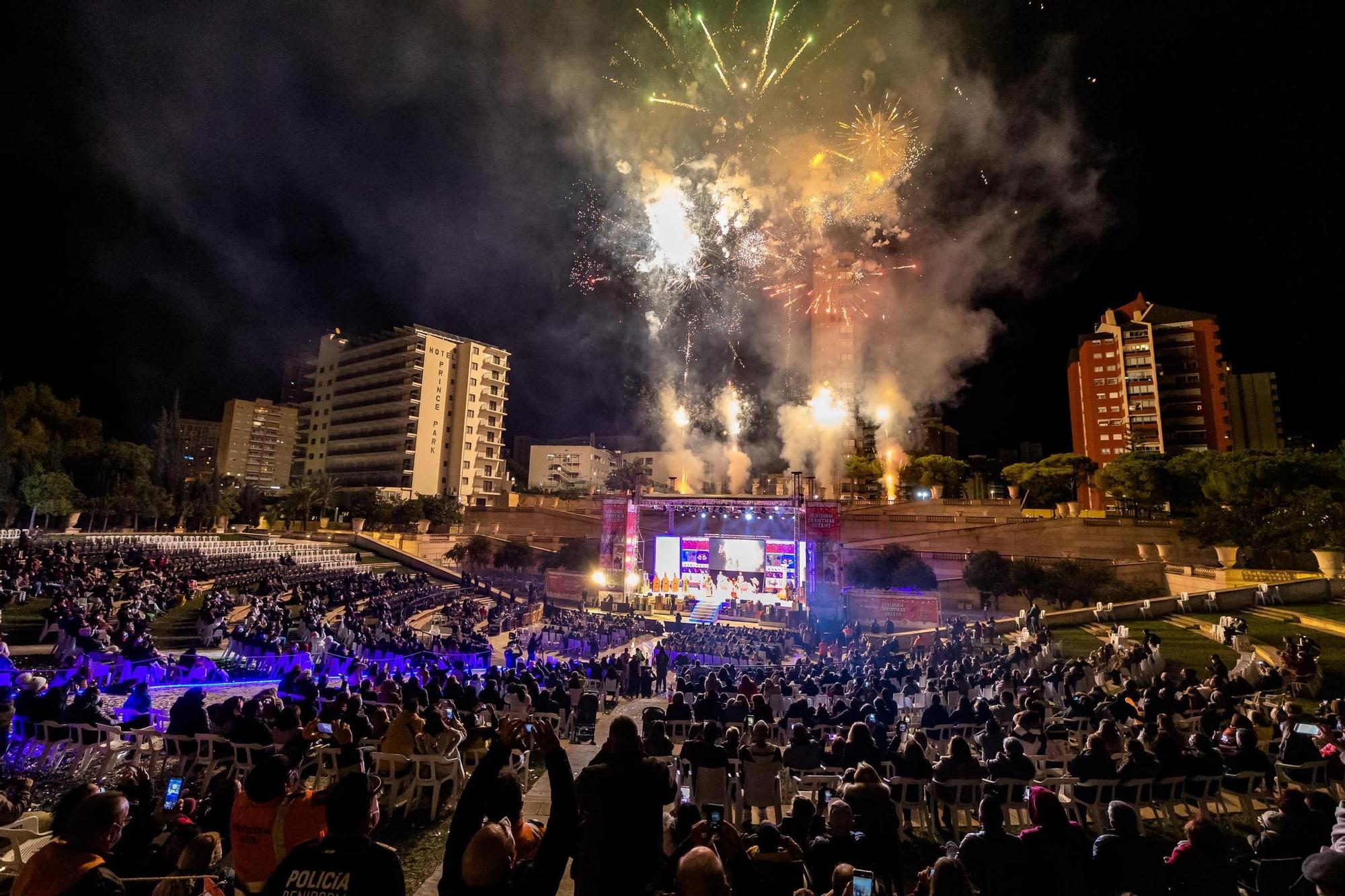 Los tres Reyes Magos fueron recibidos en el auditorio Julio Iglesias del Parque de L'Aigüera.