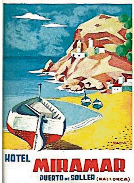 Miramar, Port de Soller, 60er-Jahre: Wohl neidisch auf den Erfolg des Grafikers Vila, gestalteten auch einige Maler Aufkleber. Hier ein gewisser Iraola.