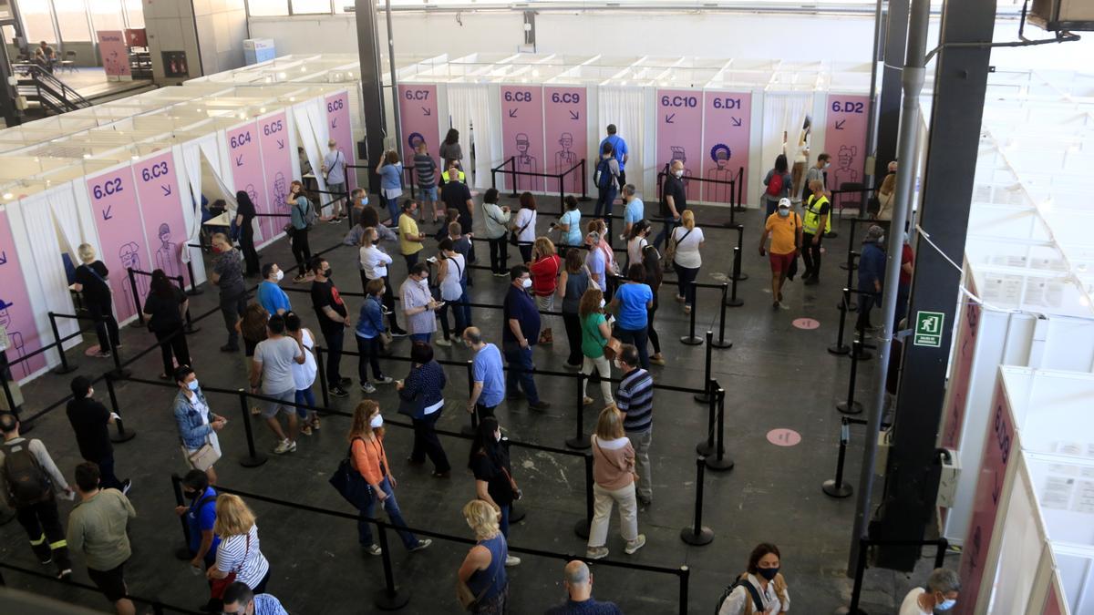 El punt de vacunació de la covid-19 de Fira de Barcelona