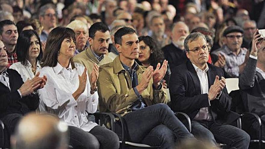 Pedro Sánchez, ahir en l&#039;acte de presentació del socialista Alfredo Retortillo a l&#039;alcaldia de Barakaldo