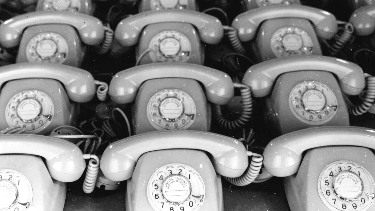Teléfonos en la década de los años 60.