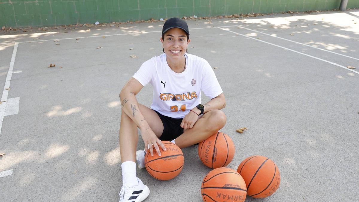 Ainhoa Lopez va visitar el Campus Basquet Girona a El Collell