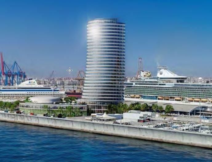 Nuevo proyecto del Hotel-Convenciones 'Torre del Puerto'.