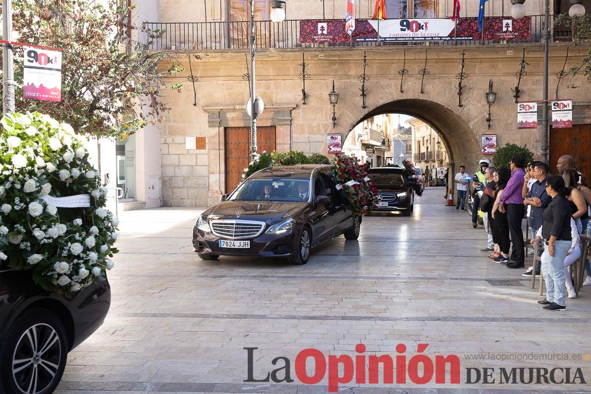 Imágenes del funeral en Caravaca de algunas de las víctimas del incendio en las discotecas de Murcia