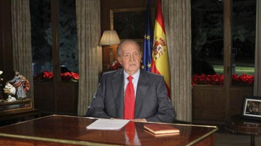 Don Juan Carlos durante su discurso de este año.