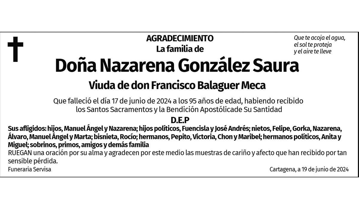 Dª Nazarena González Saura