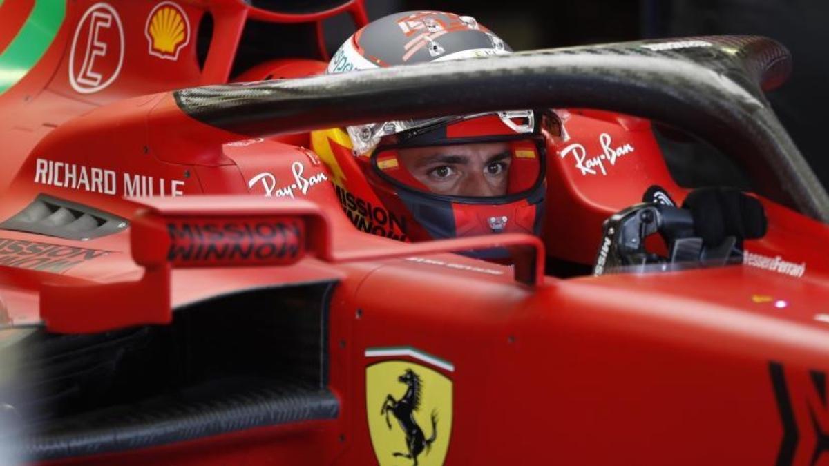 Carlos Sainz en su Ferrari