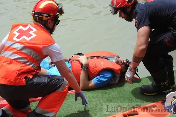 Simulacro en el río Segura