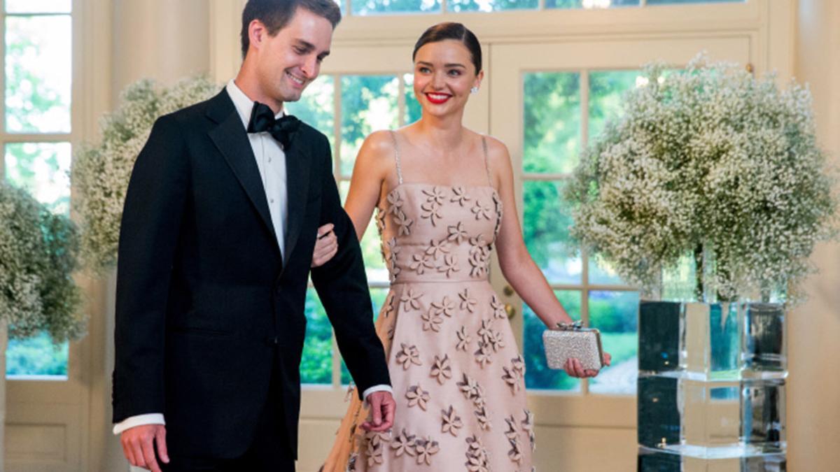 Una imagen de la boda de Miranda Kerr y Evan Spiegel publicada por la modelo en su cuenta de Instagram