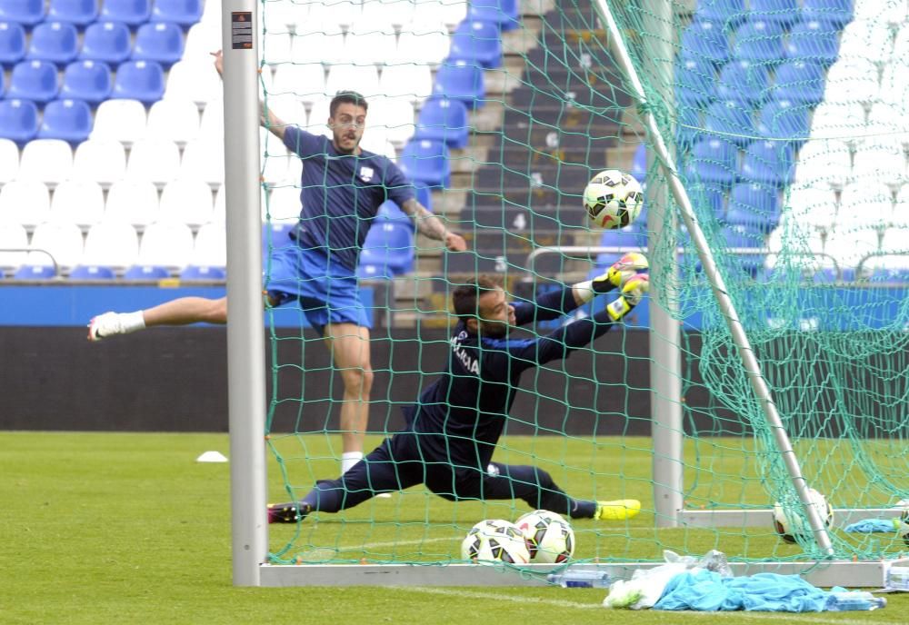 Entrenamiento de la Selección Galega en Riazor