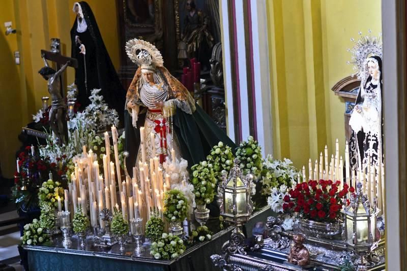 Acto de la Virgen de la Soledad ante el Cristo de la Cama