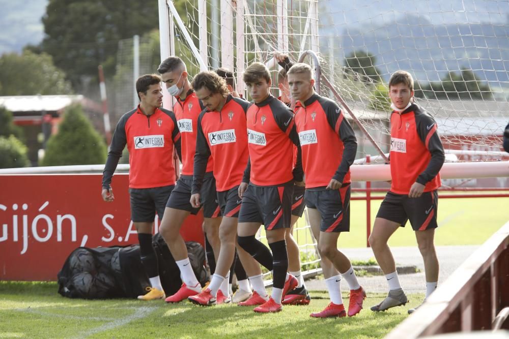 Entrenamiento del Sporting en Mareo.