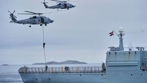 FILE - Danish military forces participate in an exercise with hundreds of troops from several European NATO members in the Arctic Ocean in Nuuk, Greenland, Sept. 15, 2025. (AP Photo/Ebrahim Noroozi, File). FILE PHOTO