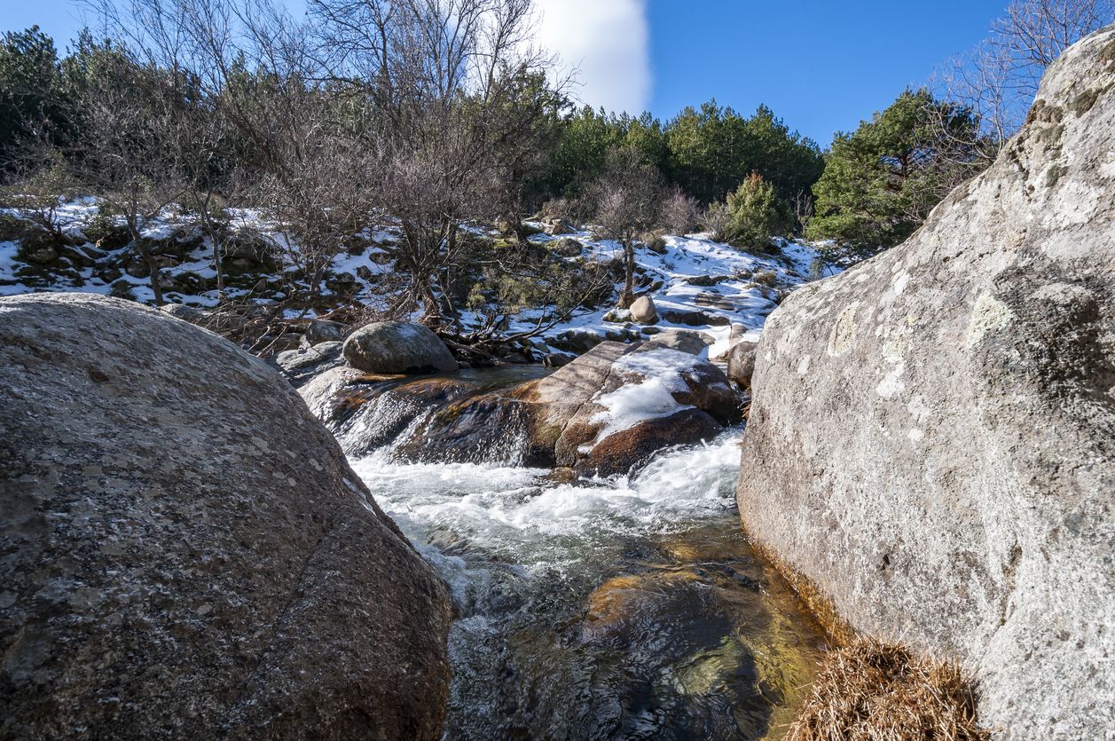 El río Manzanares a su paso por La Pedriza.