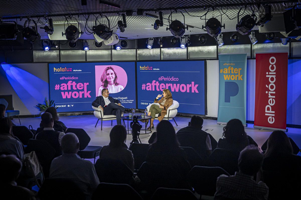 Afterwork de El Periódico, con su director Albert Sáez, y Elena Foguet, de La Roca Village.