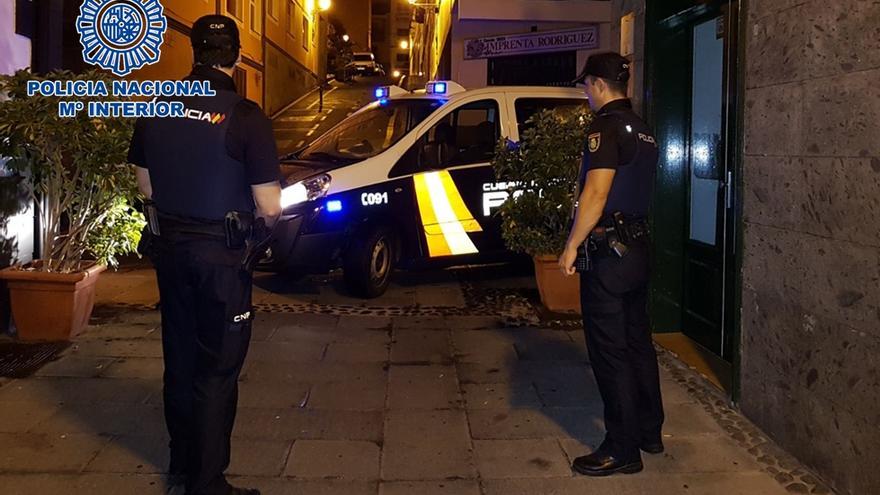 La Policía Nacional en el lugar de los hechos.