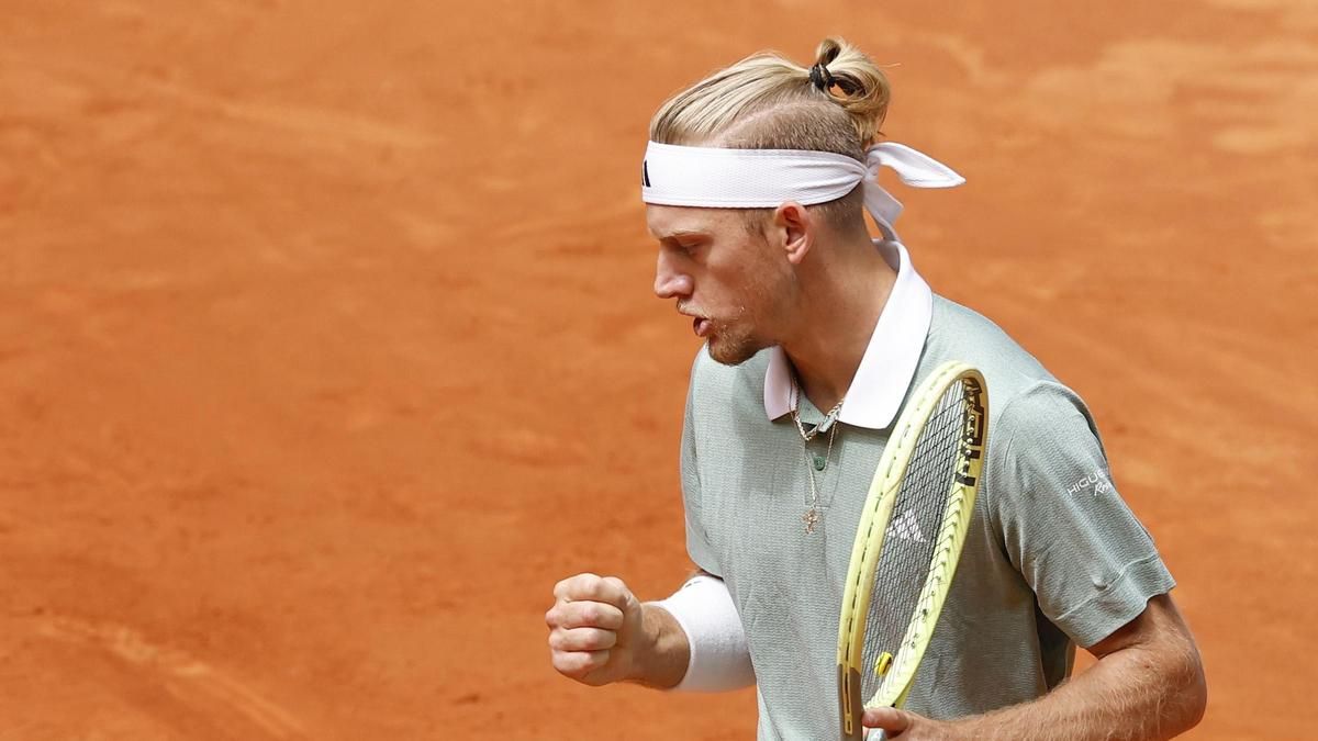 Davidovich, en su partido de debut en el Mutua Madrid Open.