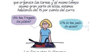 Viñeta de la obra La carga mental (Lumen), de Emma Clit.