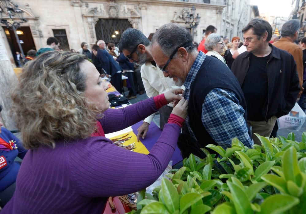 Unas 250 personas se manifiestan por la República en Cort