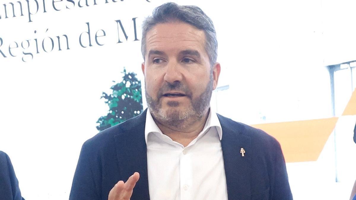 Miguel López Abad, presidente de la Croem, este jueves tras la presentación del ICE.