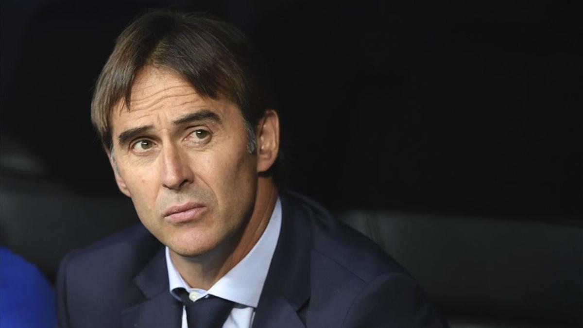 Lopetegui, en el banquillo del Bernabéu