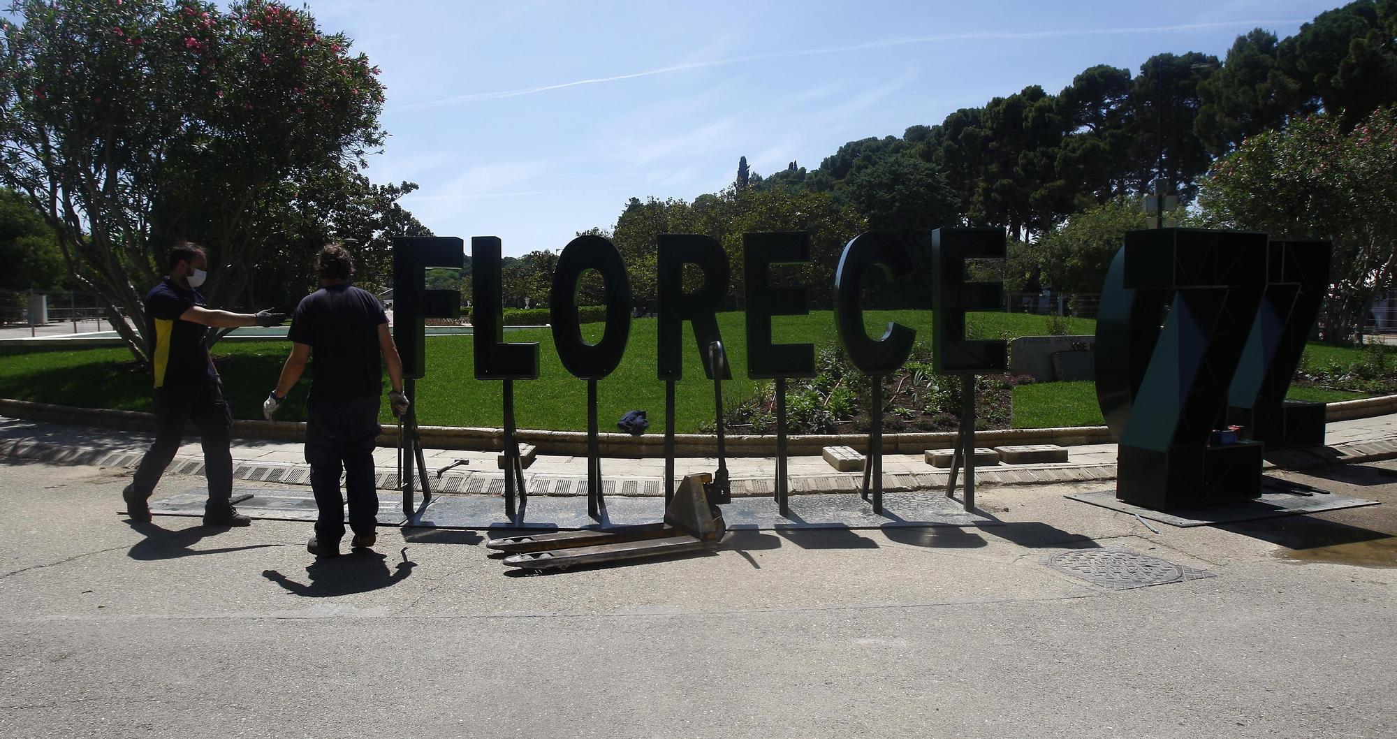 Así se prepara el Parque Grande para inaugurar el festival ZGZ Florece